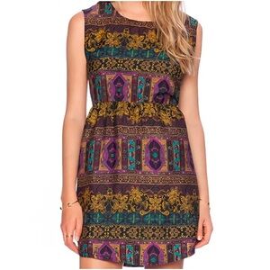 RVCA Colorful Patterned Mini Dress